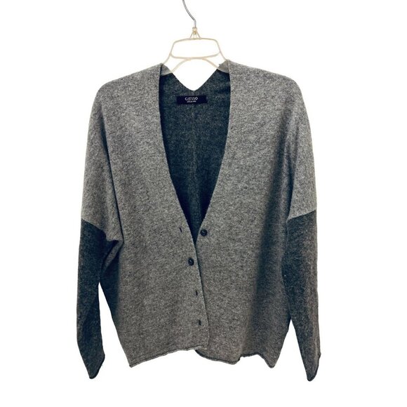GIESSO Sweaters - GIESSO Color-block Oversized Normcore Cardigan Light Dark Gray
